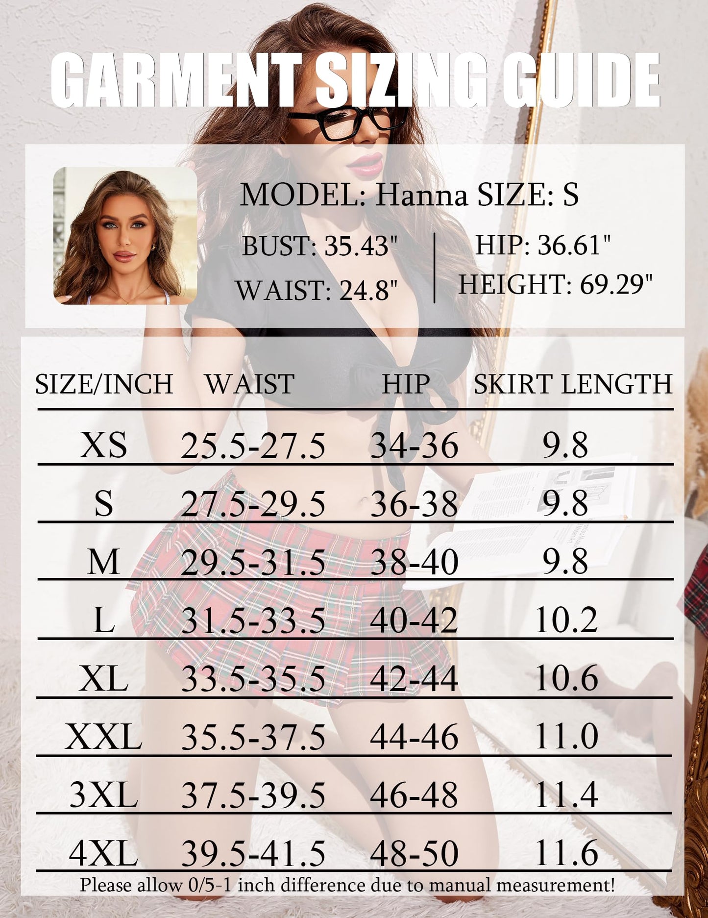 Avidlove Women Role Play Mini Plaid Skirt Polyester Red Sexy Schoolgirl Lingerie, Red (FBA) M = US S