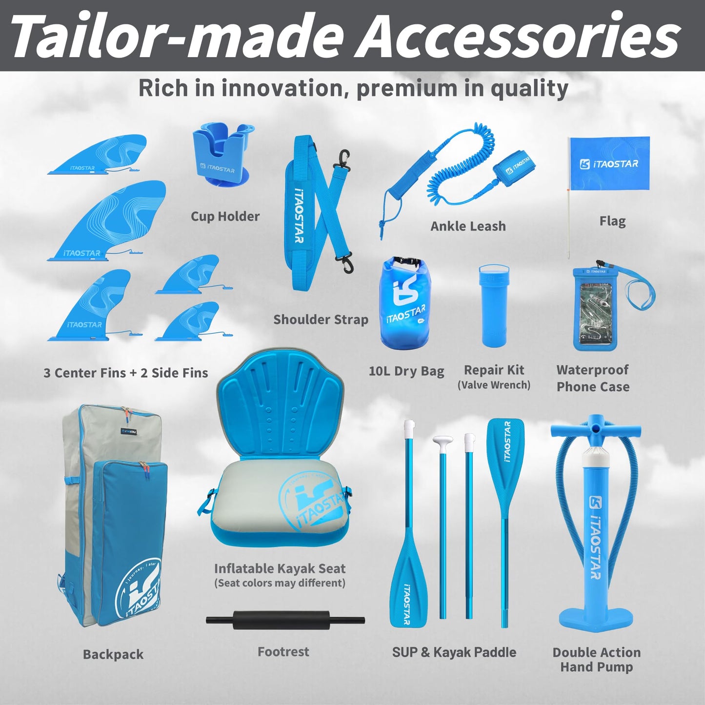 iTAOSTAR J06BP 35" Extra Wide Stand Up Paddle Board, More Balance Inflatable Paddle Board with 5 Fins for Beginner，Paddle Boards for Adults of All Skill Levels