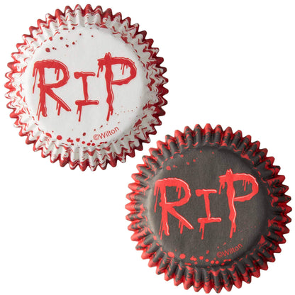 Wilton Red Halloween Disposable Paper Baking Cups & Pix Combo - 125/Pkg