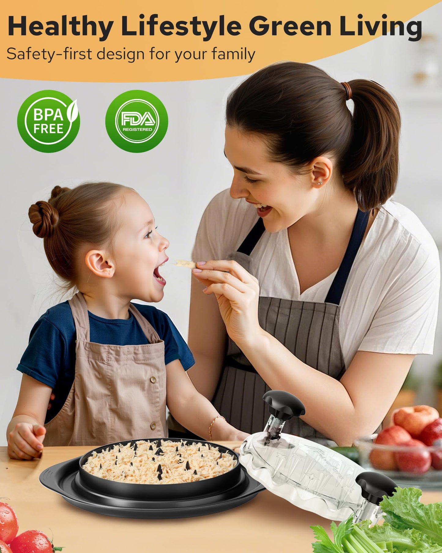 AveFare Large Chicken Shredder, Heavy Duty Highly Durable Chicken Shredder Tool Twist, Meat Shredder Machine, BPA Free, Strong Anti-Slip, Dishwasher Safe, Suitable for Pork Beef Chicken