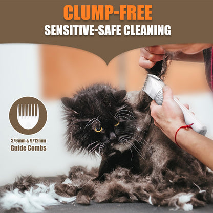 Bautrium Cat Grooming Clippers Kit with Paw Trimmer, 3 in 1 Electric Pet Hair Trimmer Supplies for Thick Matted Hair, Heavy Coat Butt Shaver Cat Razor Fur Trimmer for Dogs at Home