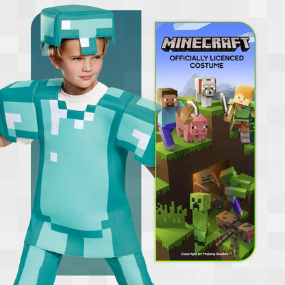Armor Deluxe Minecraft Costume, Blue, Small (4-6)