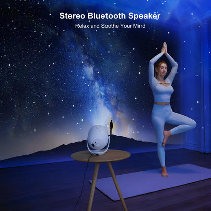 Brizled Galaxy Projector Pro, 4K Glasses-free 3D Holographic Projector with 90+ Dynamic Themes, Star Light with Stereo Bluetooth Speaker, Remote Nebula Night Light for Room Halloween Christmas Decor
