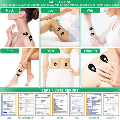 Belifu 4 Channel Tens Unit Electro Muscle Stimulator, Fully Isolated with Independent 24 Modes, Rechargeable Pulse Massager with Electrodes Pads for Neck Back Arms Chronic Pain Relief Body Building