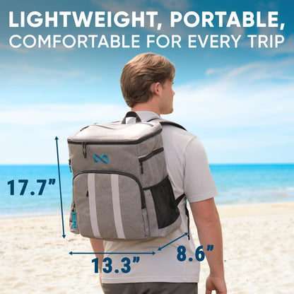Insulated Backpack Cooler - 54 Cans, 24 Hour Cooling, Wider Straps, Lightweight Leak Proof Liner, Portable Cooler Backpack Bag for Men Women Beach Picnic Travel Lunch Camping - Everlasting Comfort