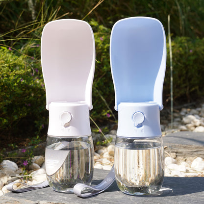 AVELORA Foldable Dog Water Bottle,Portable Water Dispenser,Outdoor Pet Water Bottle for Dog,Cat,Puppy,Walking,Hiking,Travel.Dishwasher Safe,Puppy Accessories,10oz