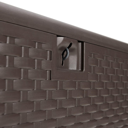 Amazon Basics Outdoor Patio Storage Box 150 Gallon Deck Box, Waterproof and Weather-resistant, Furniture Cushions Garden Tools, Brown