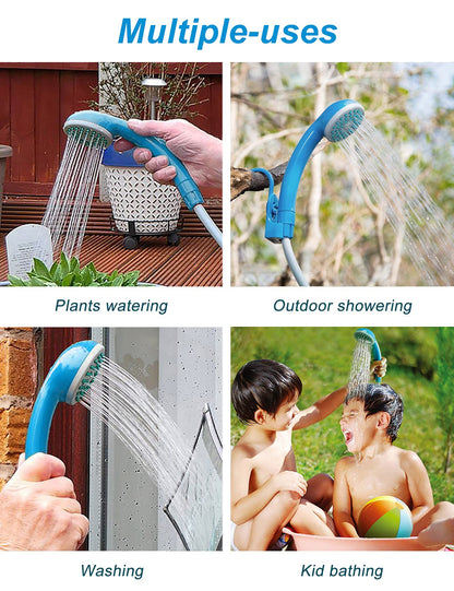innhom Portable Shower Camping Shower Outdoor Camp Shower Pump, Electric Rechargeable Portable Camping Shower, Powered by Rechargeable Battery