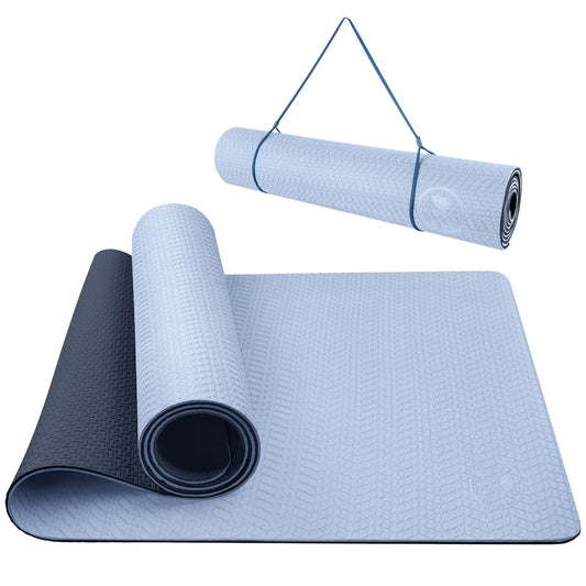 IUGA Yoga Mat Non Slip Anti-tear Pilates Mat Eco Friendly Hot Yoga Mats Thick for Workout & Exercise(72"x 24"x 6mm)