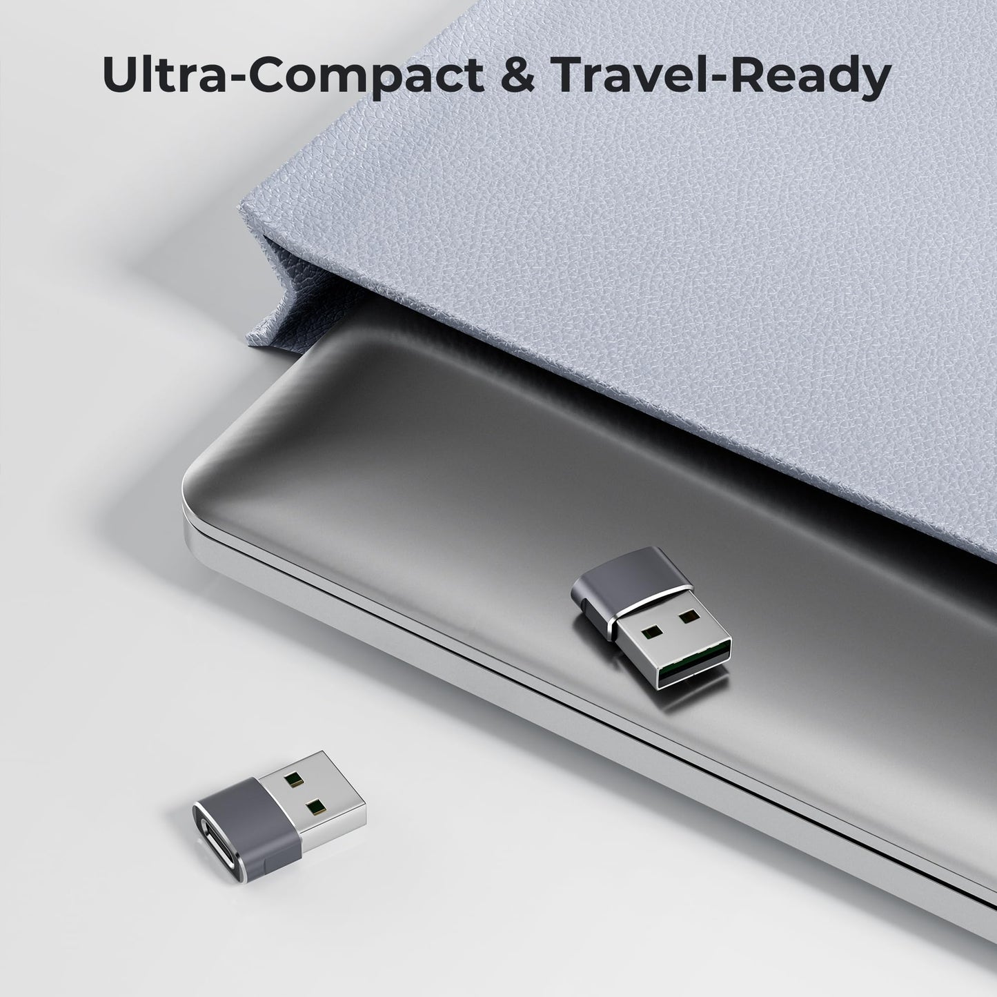 Basesailor iPhone 16 15 Pro Max Car Charger Adapter 4Pack,USB to USBC Adapter Type C Female to A Male Converter for Airpods 4,Apple Watch 10/iWatch,iPhone 14 13 Plus,iPad Mini 7,Samsung Galaxy S24 A54