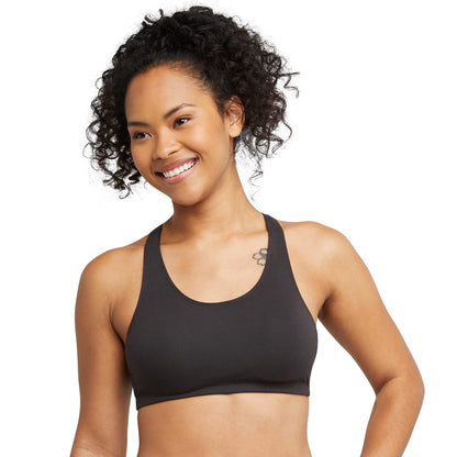 Hanes Women's Racerback Bralette Pack, Low Impact Sports Bra, Solid or Assorted, 3-Pack, White/Concrete Heather/Black
