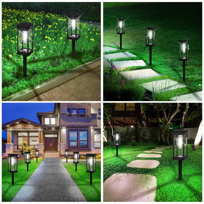 BesLowe 【Upgraded】 Solar Pathway Lights Outdoor, 8-Pack Large LED Solar Light Outdoor Waterproof, Super Bright Outside Lights for Yard, Sun-Powered Landscape Lighting for Garden Walkway, Cool White
