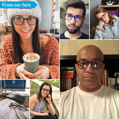 J+S Blue Light Blocking Glasses for Women Men | Anti Eyestrain Headache Glare 400UV from Computer/Gaming/TV/Phones (Hua HD lens - WF1 Oval | Tortoise Shell Frame)