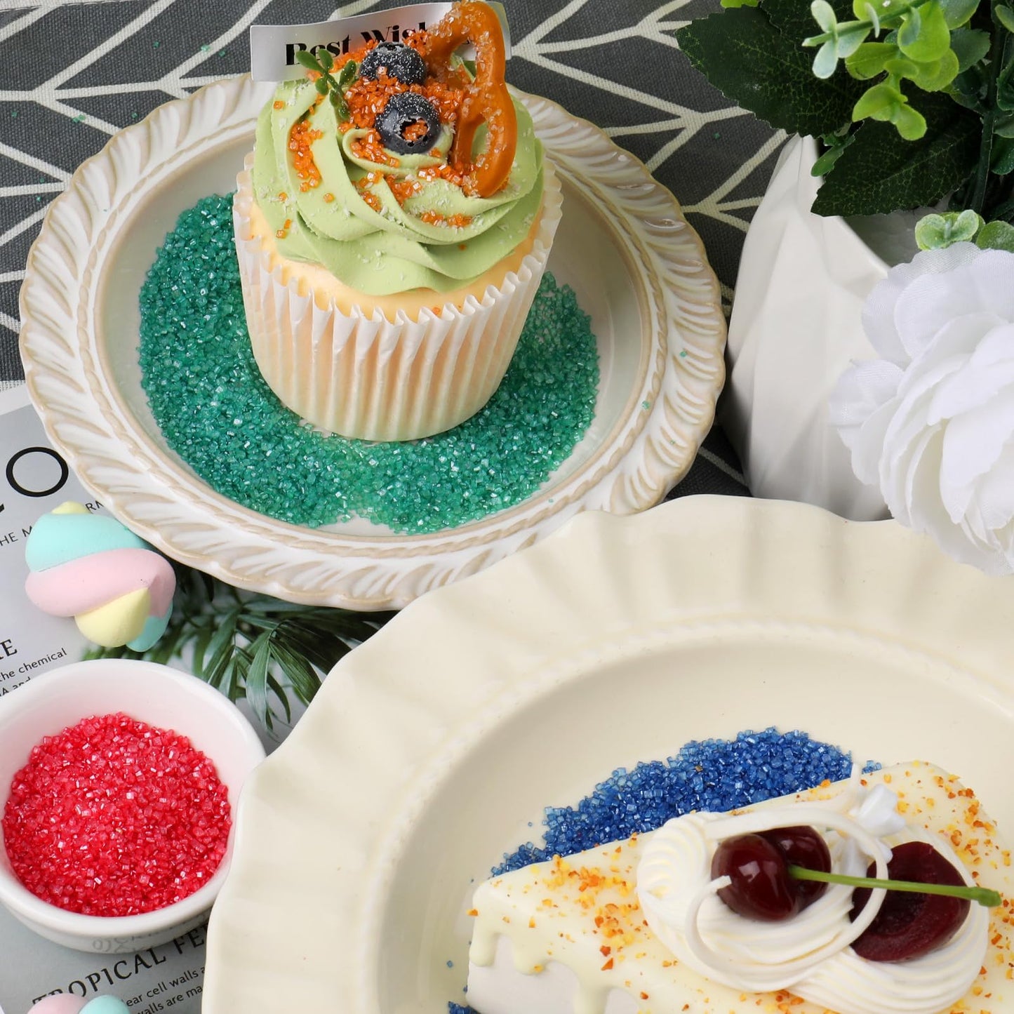 Black Sanding Sugar Sprinkles, 4.6 oz Edible Sparkling Sugar Crystals for Baking Topping, Cupcakes, Cookies, Ice Cream & Cake Decorating, Wedding Party Halloween Supplies