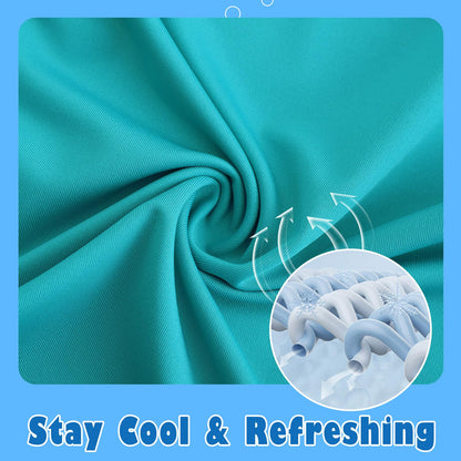 HODOSPORTS Boys UPF 50+ Rash Guard Swim Shirts Short Sleeve Quick Dry UV Protection Sun Shirt Aqua