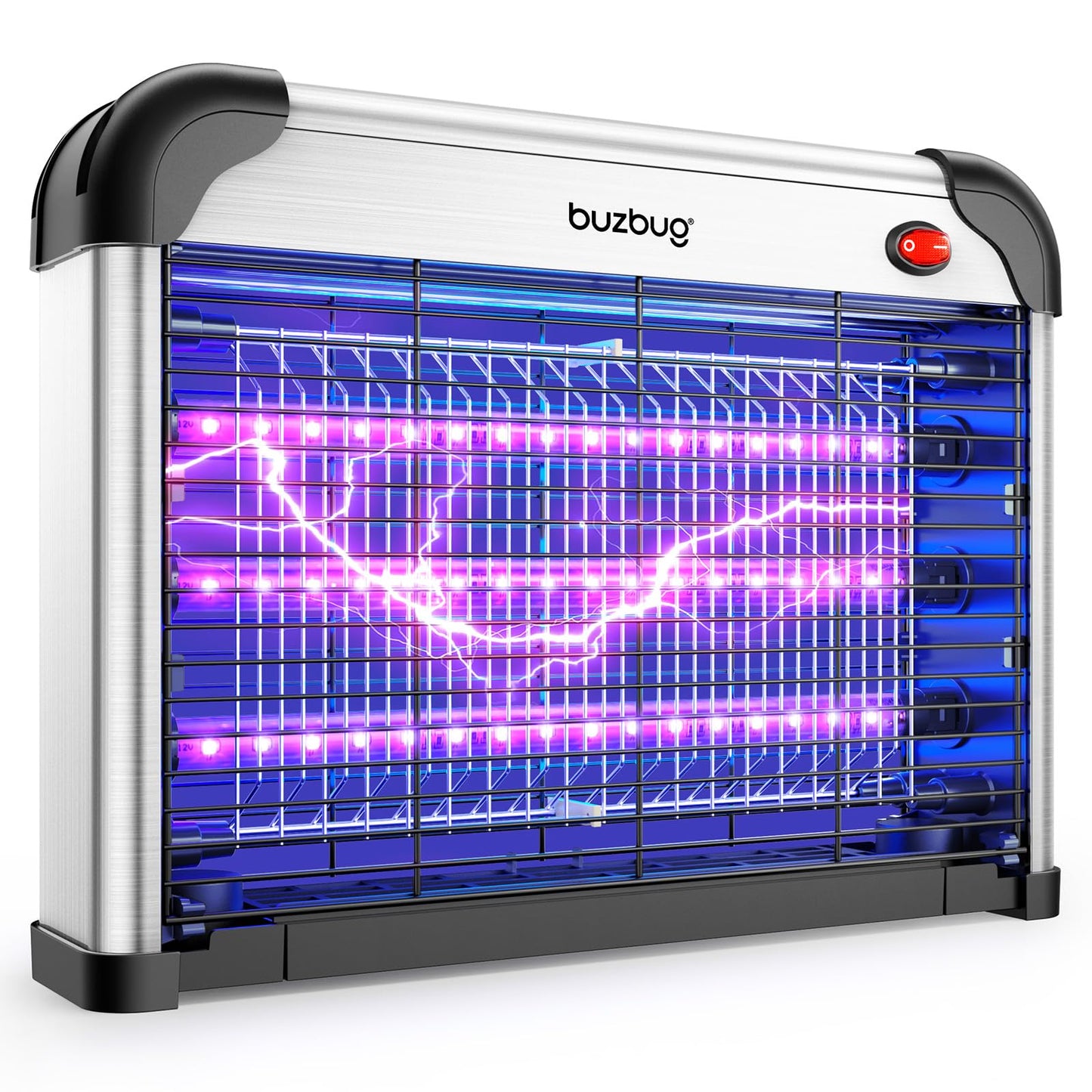 Buzbug LED Bug Zapper Indoor, 10 Years Lifespan 3 Lamps Enhance Insect Attraction, 3800V High-Voltage, Electric Mosquito Zapper, Fruit Fly Mosquito Moth Gnat Trap, Killer, Zapper -MA009