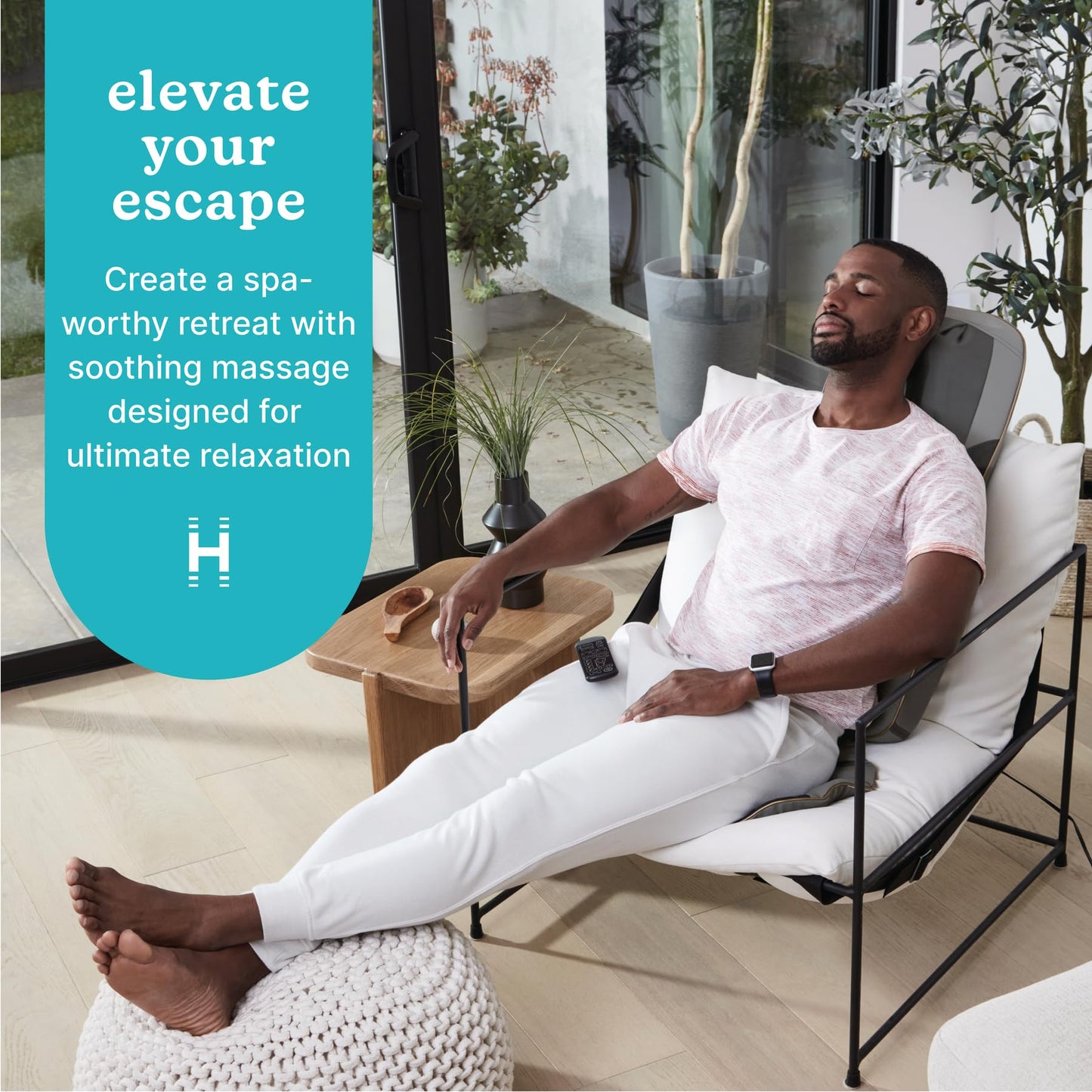 Homedics Back Massager with Heat, Shiatsu Elite II Heated Neck and Back Massage Cushion. 3 Different Massage Styles and 3 Massage Zones. Comes with Controller and Chair Straps