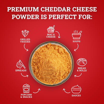 Hoosier Hill Farm Premium Cheddar Cheese Powder (No Artificial Colors), 1LB (Pack of 1)