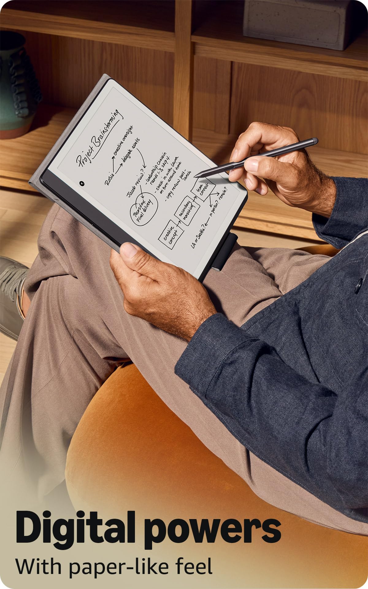 Amazon Kindle Scribe (32GB) - Your notes, documents and books, all in one place. With built-in AI notebook summarization. Includes Premium Pen - Tungsten