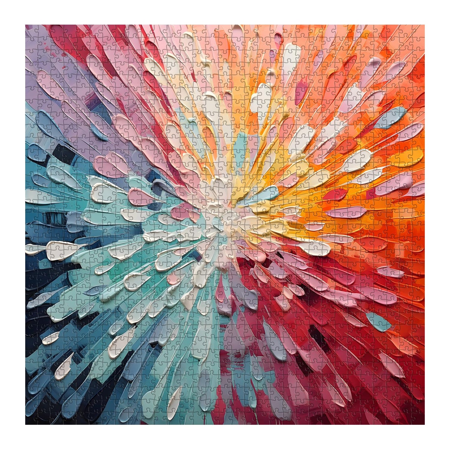 Impossible Puzzles 1000 Piece, Colorful Hard Difficult Puzzle for Adults, Gradient Rainbow Challenging Jigsaw Art Painting