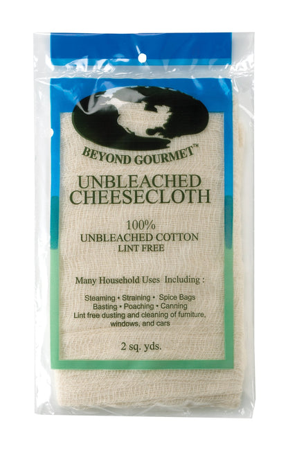 HIC Kitchen Beyond Gourmet Cheese Cloths, UNB Cheesecloth, Unbleached