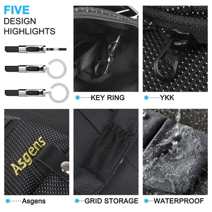 Asgens Multi-Purpose Anti-Thief Hidden Security Underarm Shoulder Armpit Messenger Chest Portable Backpack for Phone Money Passport Tactical Bag (Black/Right Hand)