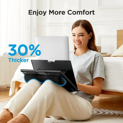 Adjustable Laptop Stand with 8 Angles - Dual Cushion Desk for Sofa, Bed, Car or Work Table by HUANUO