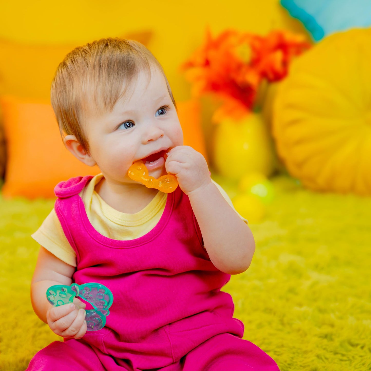 Bright Starts Chill & Teethe Water-Filled BPA-Free Baby Teething Toy, Ages 3 Months+