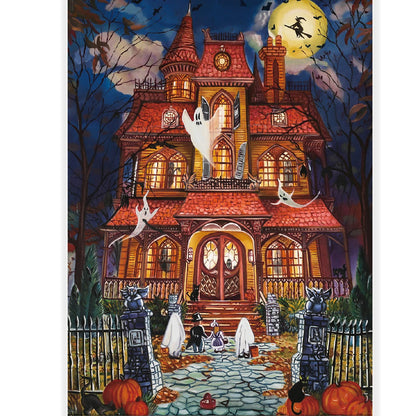 500 Piece Puzzles for Adults, Halloween Fright Night 500 Pieces Jigsaw Puzzles for Adults, Halloween Decoration for Family Party Holiday