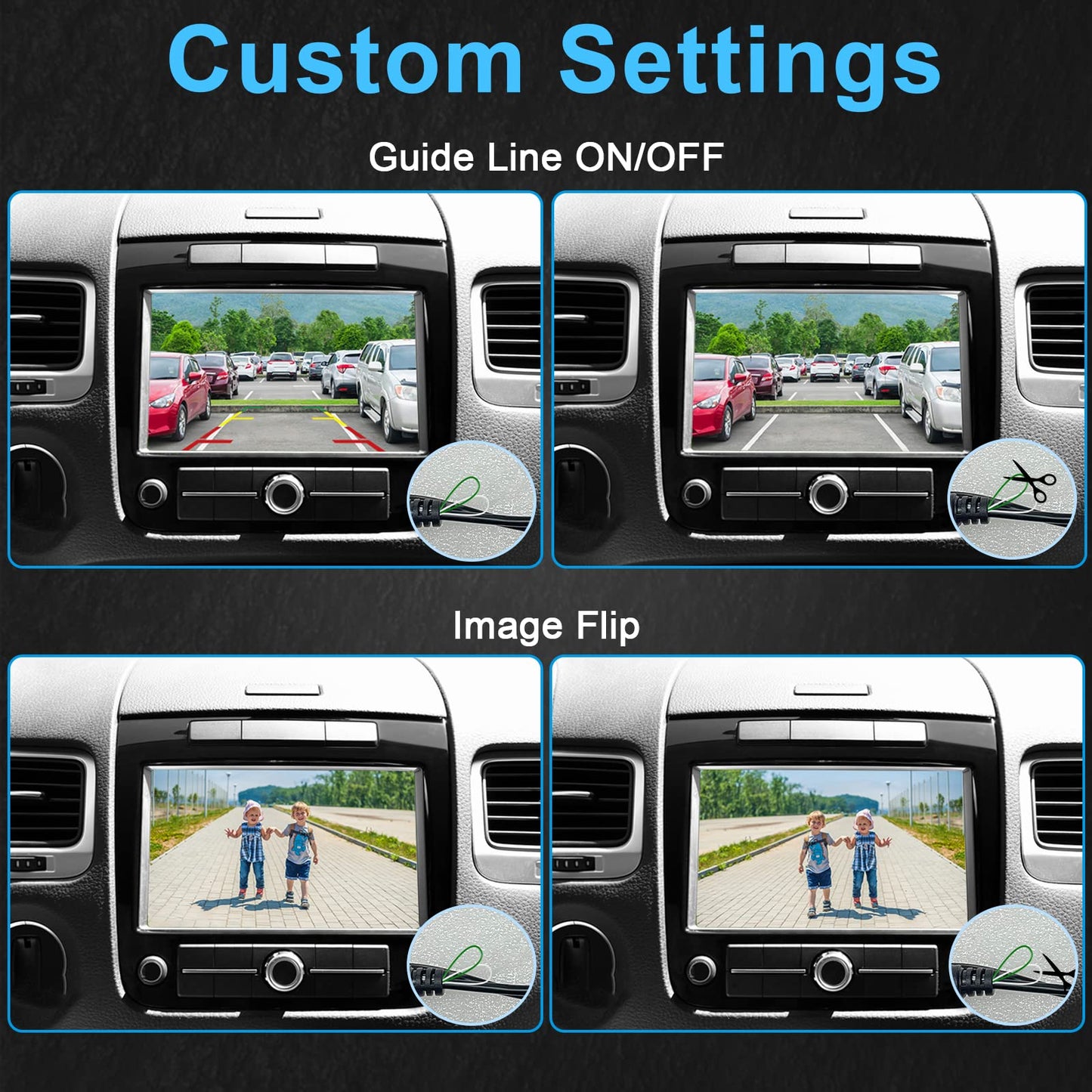 HD 1080P Backup Camera for Cars - Night Vision, 170° Wide Angle, Waterproof, Easy Installation, Clear Image for Trucks, SUVs, Vans, Sedans - Enhanced Parking Safety