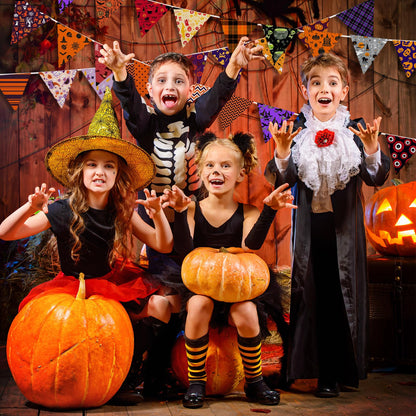 60 Pcs 10 x 10 Inch Halloween Fabric Polyester Fabric Bundle Fat Quarters Bat Pumpkin Ghost Skull Print Squares Holiday Quilting for DIY Decorations Sewing Craft, 30 Styles (Pumpkin)