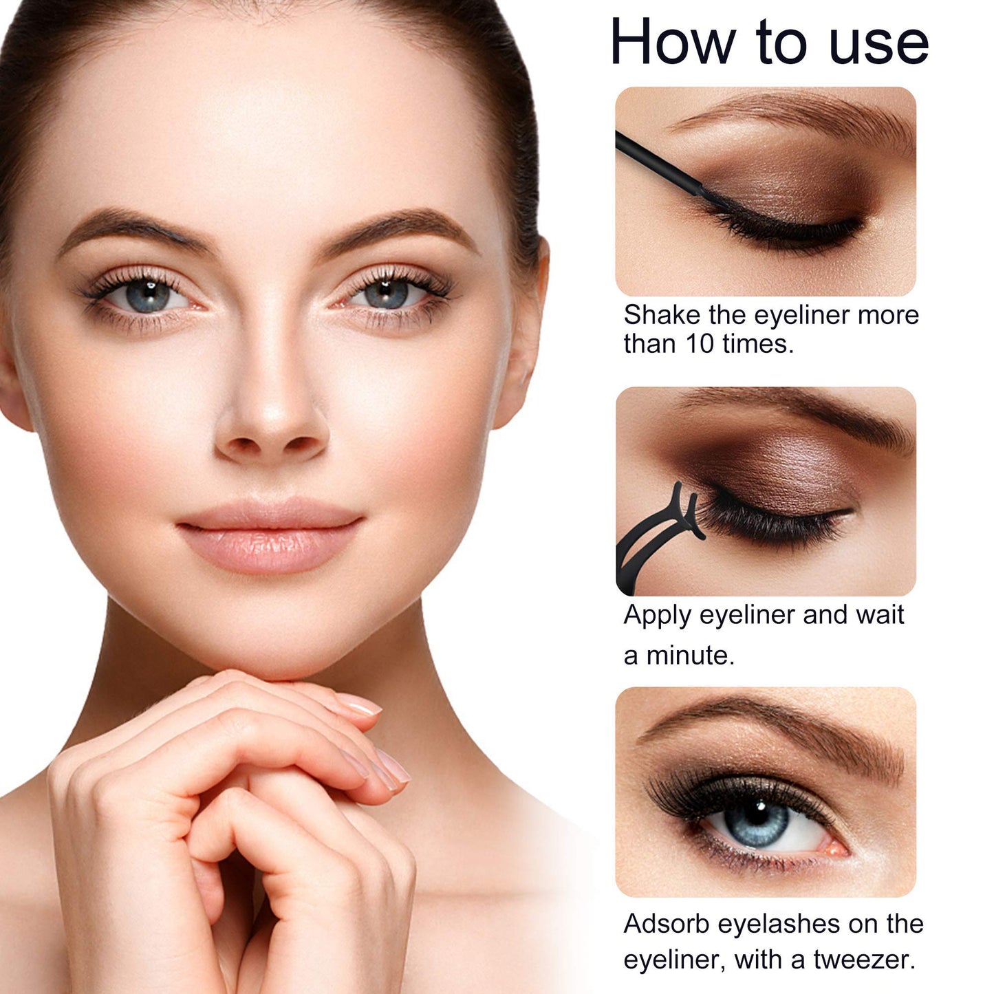 Alcastar Magnetic Eyelashes with Eyeliner Kit, Light weight Magnetic Lashes Natural Look, Reusable,Long Lasting, (KIT 005)