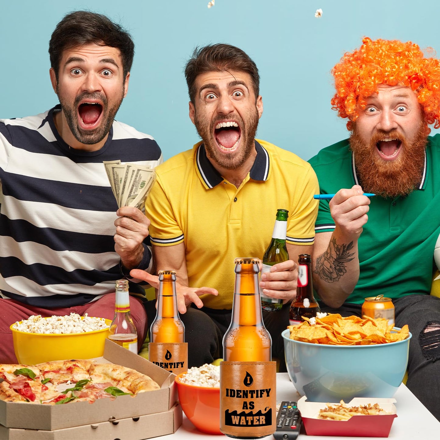 White Elephant Gifts for Adults Leather Can Cooler for Men Christmas Stocking Stuffers Gifts for Dad From Daughter Son Fathers Day Birthday Gag ldeas Funny Retirement Gift