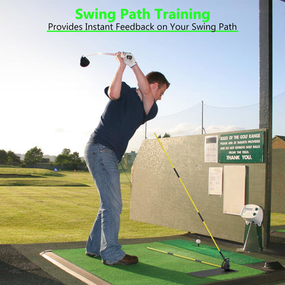 Asyxstar Golf Aligntment Stick Holder Plate Durable Metal Professional Swing Trainer Practice Tool Training Equipment Golf Accessory for Men