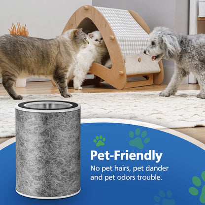 HP302 HP301 Replacement Filter Compatible with Shark HP202 HP201 HC502 HP232 HC501 AP1000 Air Purifier MAX, Cleans up to 99.97% of particles, Part # HE2FKBAS, HE2FKBASMB, 1 Pack