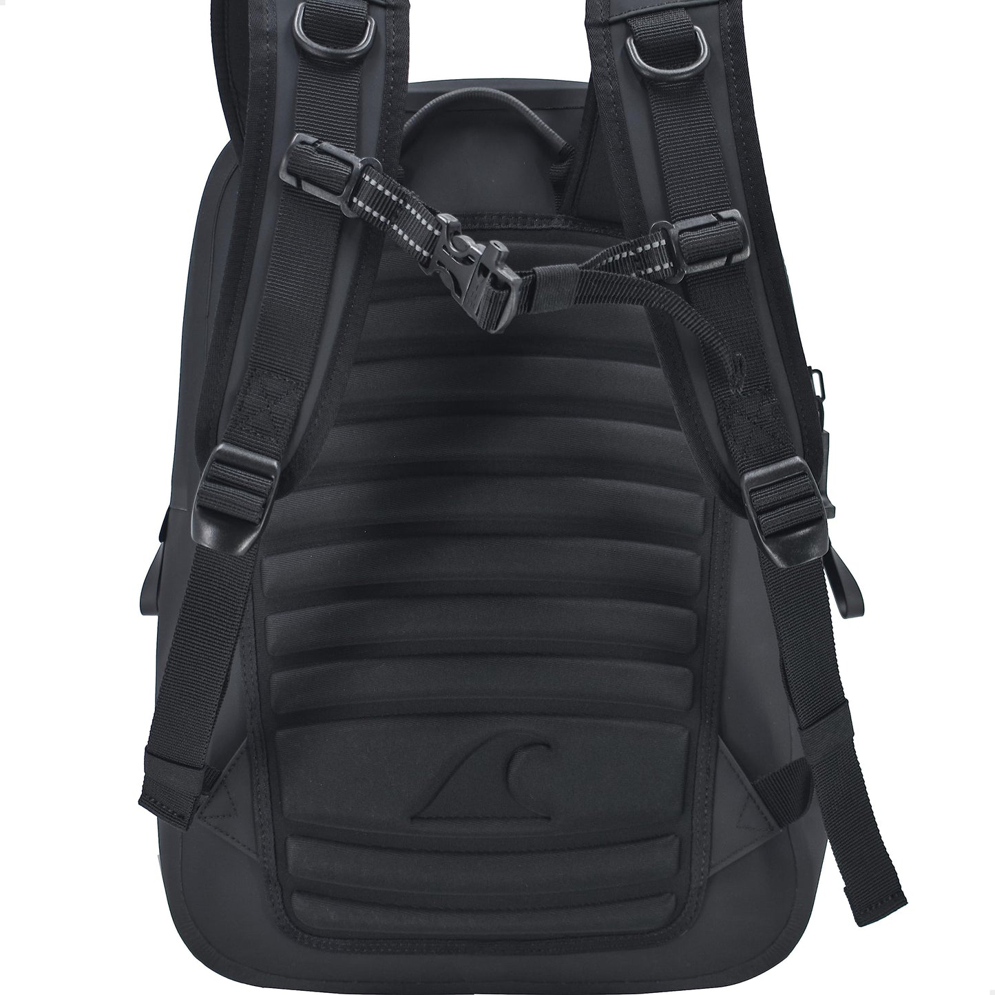 Breakwater Supply™ Fogland Lite Small Waterproof Submersible Backpack with Laptop Sleeve & Airtight Zippers for Outdoors, Surfing, Kayaking, Hiking, Cycling, Unisex TPU Dry Bag (Stealth Black, 15L)