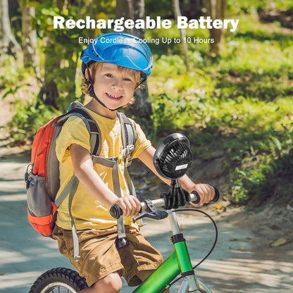 AMACOOL Portable Misting Stroller Fan, Rechargeable Mister Fan with Water Spray, 270°Pivoting, Flexible Tripod Clip on Mist Cooling Fans for Disney Travel Beach Outdoor Car Seat Treadmill Golf Cart