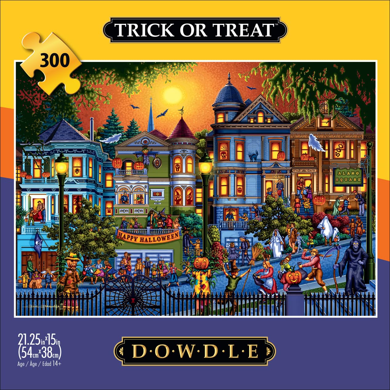 Buffalo Games - Dowdle - Trick or Treat - 300 Piece Jigsaw Puzzle for Adults Challenging Puzzle Perfect for Game Nights - Finished Size is 21.25 x 15.00