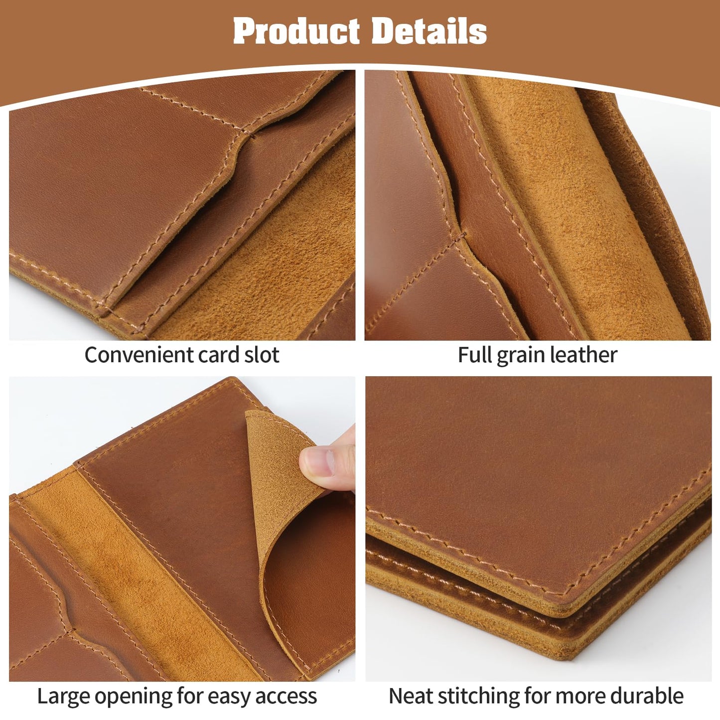 Jack&Chris Leather Passport Holder, Handmade Passport cover, Travel Wallet Cover Case for Men and Women, Leather Travel Documents Organizer Protector, JC107