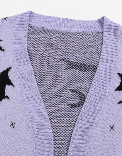 Alsol Lamesa Women's Long Sleeve Cute Cardigan Sweaters V Neck Open Front Ribbed Knit Heart Sweater Coat