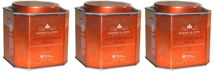 Harney & Sons Hot Cinnamon Spice Tea - 30 Tea Sachets (Pack of 3) - Black Tea with Oranges & Sweet Cloves