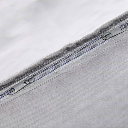 Amazon Basics Under Bed Fabric Zipper Blanket Storage Container Bags with Window and Handles, 2-Pack, 18 x 42 x 6 inches, Gray