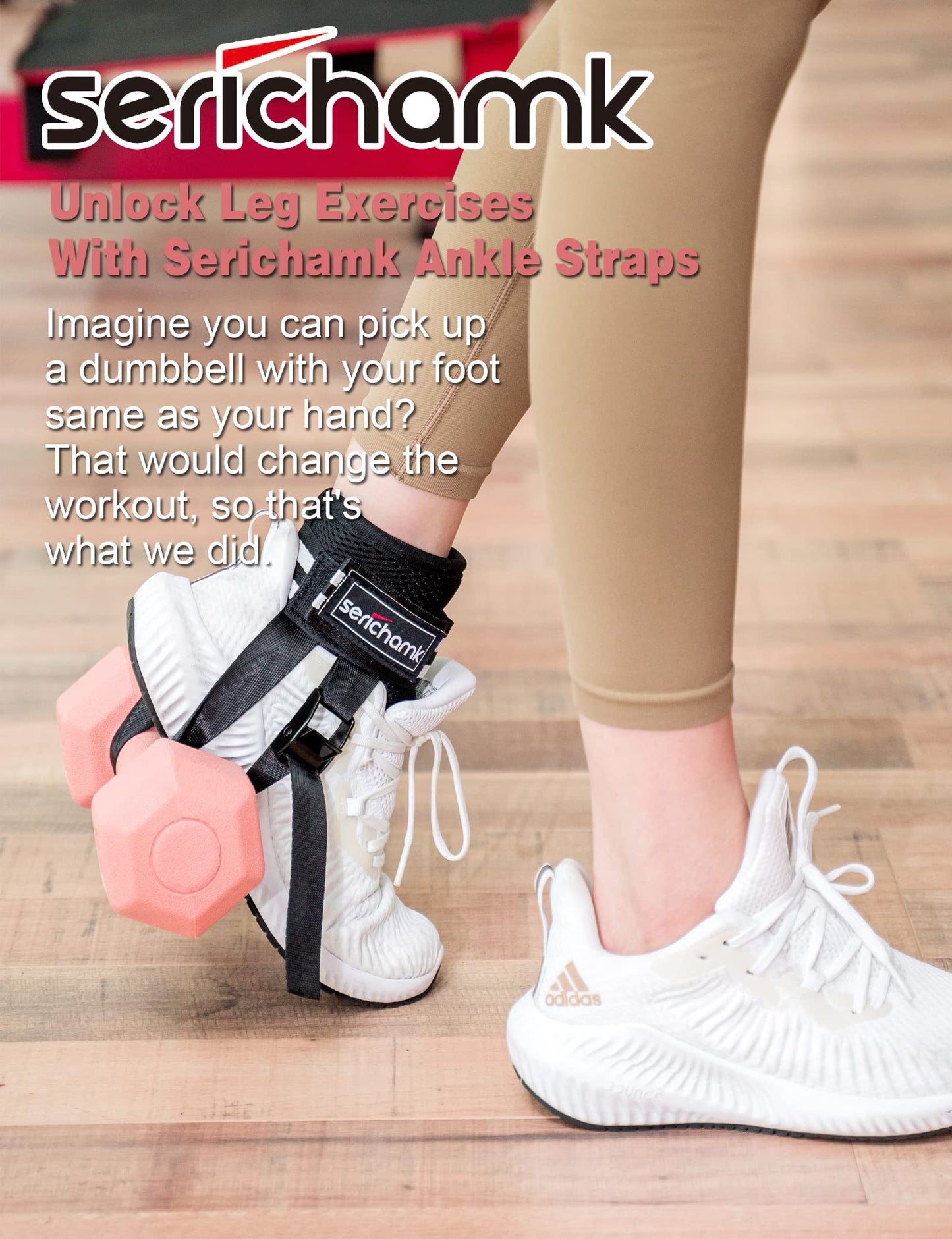 Adjustable Foot Weights Ankle Straps Dumbbell Attachment for Feet 1pc - Leg Curl Kickbacks, Leg Extensions Booty Workouts