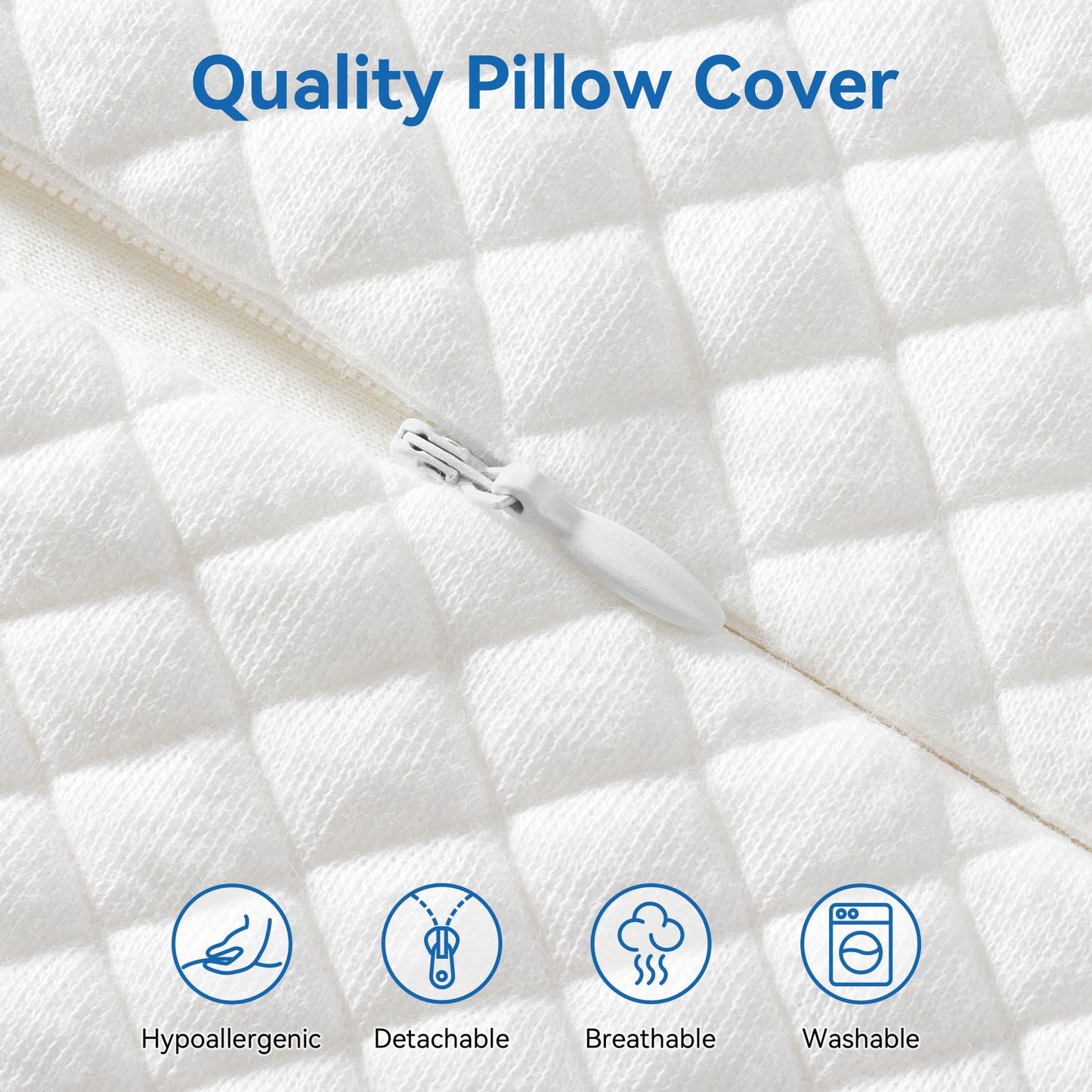 AM AEROMAX Travel Contour Memory Foam Pillow, Cervical Pillow for Neck Pain Relief, Neck Orthopedic Sleeping Pillows for Side, Back and Stomach Sleepers.