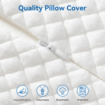 AM AEROMAX Travel Contour Memory Foam Pillow, Cervical Pillow for Neck Pain Relief, Neck Orthopedic Sleeping Pillows for Side, Back and Stomach Sleepers.
