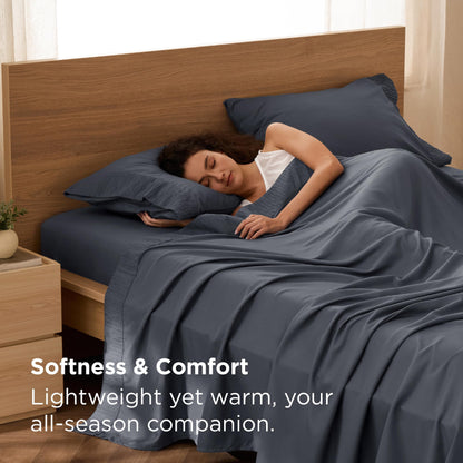 Bedsure Twin Sheets Set - 3 Pieces Soft Twin Bed Sheets - Breathable & Cooling - Hotel Luxury - Easy Care Polyester Microfiber Bedding for Women, Men, Grey