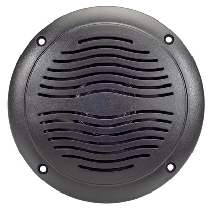 5-inch Water Resistant Outdoor Speakers, Dual Cone, 25W Peak Power, Marine and RV Compatible (Black)