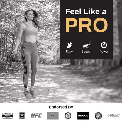 Buddy Lee Jump Ropes Rope Master Yellow Black Original Ball Bearing Jump Rope, 9” HD Plastic Handles. Perfect Jump Rope for Fitness, CrossFit Gym, Endurance Jumping, Cross Overs, Extreme Jumping