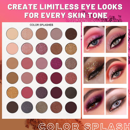 Black Grey Eyeshadow Makeup Palette + 15 Brushes Set, 86 Colors Matte Glitter Highly Pigmented Long Lasting Eye shadow, Blush, Contour, Highlighter All in One Make Up Kit for Halloween & Daily Use