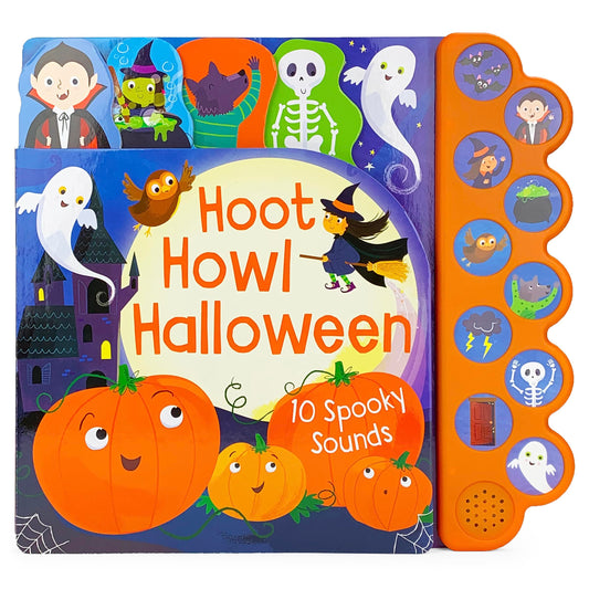 Hoot Howl Halloween 10-Button Sound Book for Little Trick-Or-Treaters (Interactive Children's Sound Book with 10 Spooky Sounds)